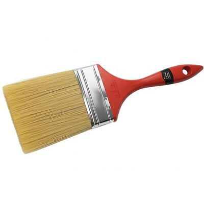 Synthetic Fiber Bristle House Paint Brush Light Lacquered Wood Handle Offers Durable Bristles and Comfortable Handle for Extended