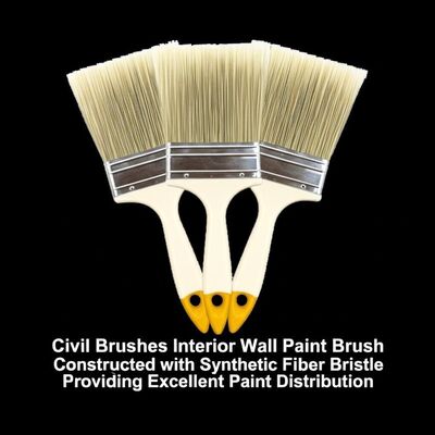 Civil Brushes Interior Wall Paint Brush Constructed with Synthetic Fiber Bristle Providing Excellent Paint Distribution